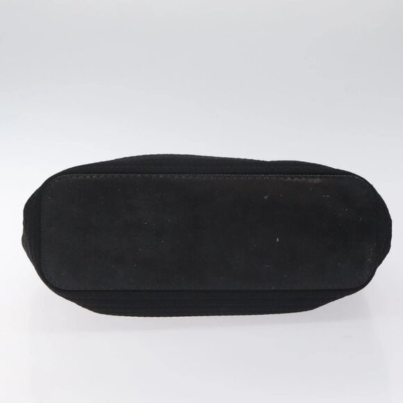 GUCCI Bamboo Hand Bag Nylon Black Silver 000 2058 0540 5 Auth ep9267 - Picture 7 of 15